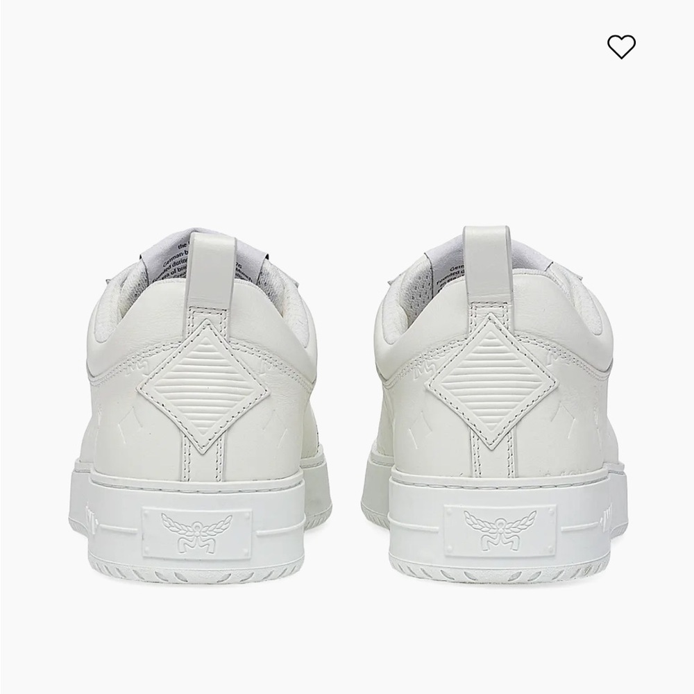 MCM Men's Neo Terrain Embossed Monogram Leather Sneakers in White EU 44 US 11 - Picture 13 of 14